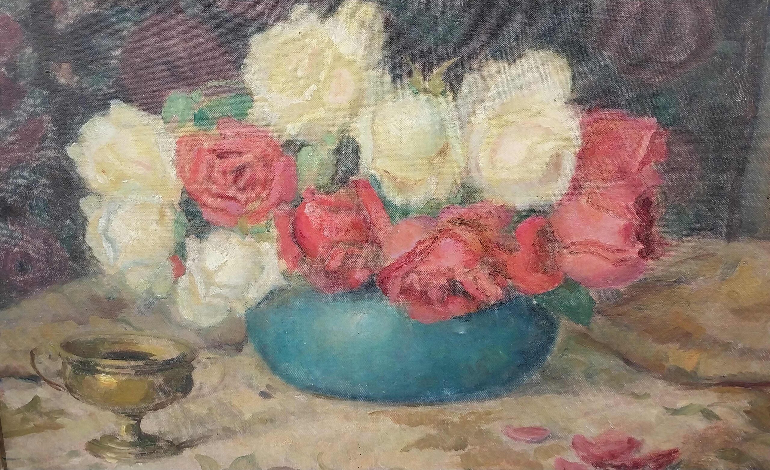 Alfons Karpinski "Róże w wazonie" - obrazek 3