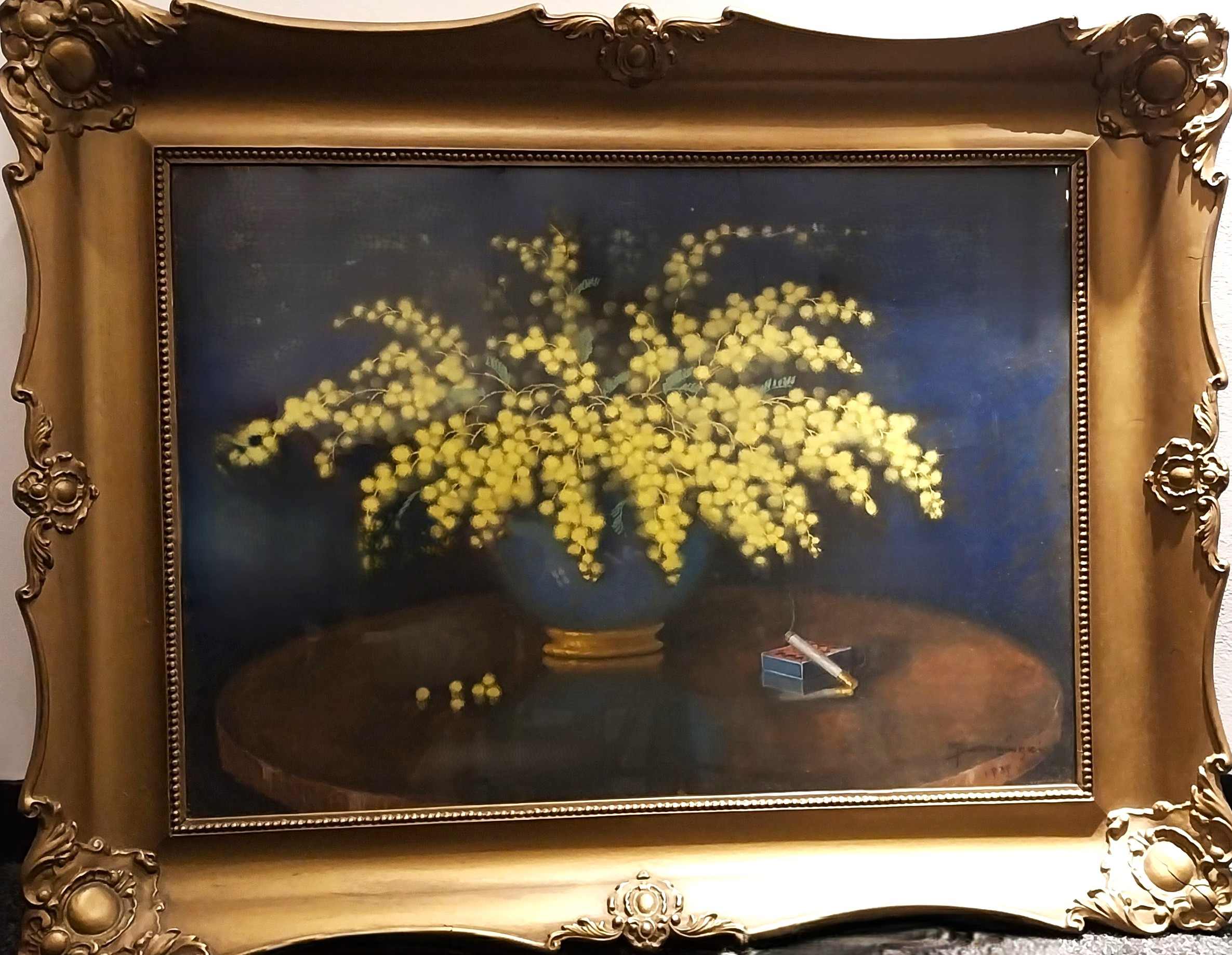Marian Szczerbiński "Mimozy w wazonie"